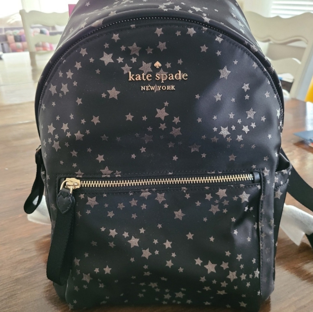 ♠️ kate spade Chelsea Scattered Stars The Little Better Jacquard Nylon Backpack